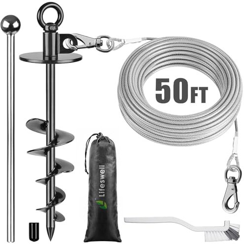 Lifeswell Estaca de amarre para perro de 15 pulgadas 01-15-1