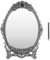 Antiker Vintage-Make-up-Tischspiegel, Antiker Geprägter Rosen-Aufsatz-Make-up-Spiegel, Retro-Oval-Kosmetik-Dekorationsspiegel, Retro-Desktop-Oval-Schminkspiegel für Badezimmer(antiker Zinnspiegel)
