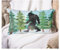 EKOBLA Big Foot Sasquatch Dekorativer Kissenbezug, Aquarell-Kiefer, Dschungel, Wildtiere, Leinen, Holz, dekorativer Kissenbezug für Bett, Sofa, länglich, rechteckig, 30,5 x 50,8 cm