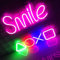 PS4 Gamepad Symbol+Pink Smile LED Neon, Energieeinsparung, Sicherheit, Licht und einfach zu tragen, Camping ist der beste Weg zu reisen, Mehrfachplatzierung