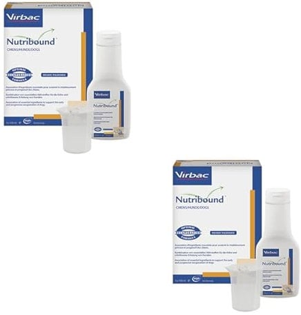 Virbac Nutribound für Hunde | Doppelpack | 2 x 3 x 150 ml | Ergänzungsfuttermittel für Hunde | Kombination von essentiellen Nährstoffen für die frühe und schrittweise Erholung