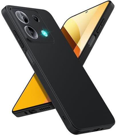 SineOrdo Coque Antichoc pour Xiaomi Redmi Note 13 5G Étui Protection [Anti-Rayures] Ultra-Mince en Mat Silicone TPU Housse Anti-Jaune Case Noir