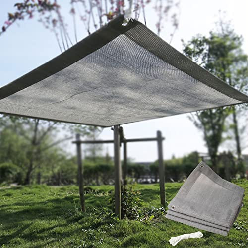 Filet D'Ombrage, Auvent Pare-Soleil, Bâche De Maille en Tissu Résistant Aux UV en Vrac Gris, for Extérieur Terrasse Jardin Camping Fête Piscine avec Cordes, Voile D Ombrage Jardin Voiles d'ombrage (C