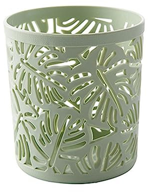 KUAIYIJU Organisateur de bureau créatif rond creux feuilles de palmier design stylo crayon organisateur