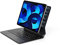 Lacerto® | Deutsche Tastatur für iPad 10,9 2022-10. Gen (A2696/A2777/A2757) mit großen beleuchteten Buchstaben, für Senioren, Kinder & Sehbehinderte, Multi-Touch Trackpad | SCHWARZ | MAGIO-DG823