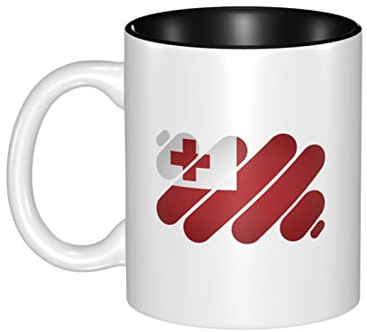 Taza Regalo 330Ml Bandera De Tonga Del Remiendo Taza Original Gracioso Taza Café Ceramica De Moda Tazas De Desayuno Para Dia Del Padre, Niño, San Valentín