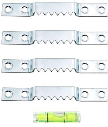 YHXiXi 4 ganci grandi a dente di sega, super pesanti, con viti per appendere foto pesanti, tele, opere d'arte, orologi e dipinti
