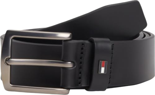 Tommy Hilfiger Ceinture Homme Denton 3,5 cm Cuir, Noir (Black), 100 cm