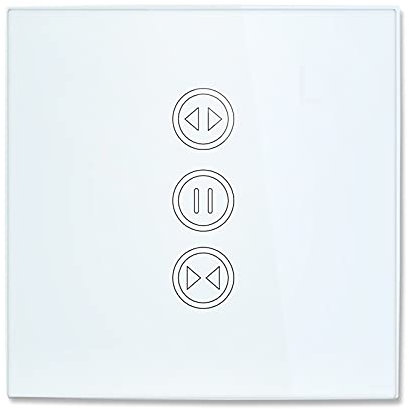 Rolladenschalter,Rolladenschalter Wlan WiFi Vorhang Blindschalter für Rollladen Elektromotor Home Sprachkontrolle DIY. Intelligentes Zuhause(White Color)