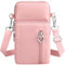 Handytasche zum Umhängen Damen, Handy Umhängetasche, Mini Handy Umhängetasche, Leichte Kompakte Crossbody Umhängetasche mit Schultergurt und Kopfhörer Loch, für Alltag Shopping Reisen (Rosa)