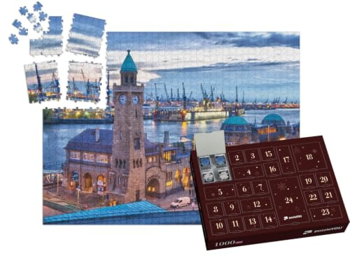 puzzleYOU: Puzzle-Adventskalender | „Hamburger Hafen, Deutschland“ – aus der Puzzle-Kollektion Hamburg, Deutsche Städte