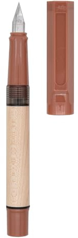 SIPLIV Jinhao 62 Wood Fountain Pen Extra Fine Nib Ink Pen with Ink Converter for School Office Smooth Writing Pens - Brown
