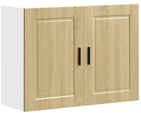 vidaXL Mueble de Pared Cocina Madera contrachapada Porto Roble Sonoma, Unidad de Pared de Cocina, gabinete para Pared de Cocina, gabinetes de Pared con Puertas