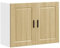 vidaXL Porto Sonoma Oak Kitchen Wall Cabinet - 80cm Easy Clean Engineered Wood Storage Unit with Doors