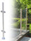 110cm Edelstahl Glasgeländer Pfosten, Glasgeländerpfosten mit Glasklemmen Handlauf Geländer für 8~12mm Glas/Holz, für Balustrade, Zaun, Balkon, Treppe, Terrasse, Silber