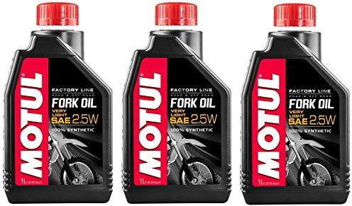 Motul Factory Line Fork Oil 2.5W Very Light Fully Synthetic, Road/Off Road, 3 Litres