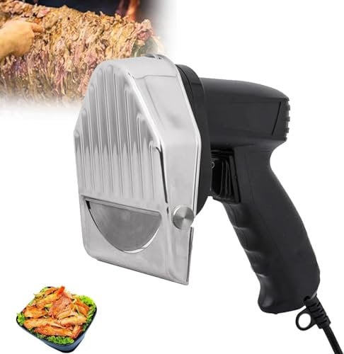 MTTXY Kebab Meat Slicer, Electric Kebab Slicer, 80W Handheld Electric Kebab Meat Slicer with 2 Blades Cutting Turkish Kebab Slicer for kitchen and Commercial