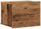 Genérico Wenjingqi 855944 Nachttisch zur Wandmontage, Holz, 40 x 32 x 30 cm, Braun