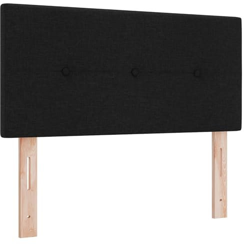 vidaXL Estructura de Cama con Cabecero Bajo Negro Altura Ajustable Madera de Pino Diseño Compacto Montada en la Pared Muebles Minimalistas Tablero de Partículas Elegante Contemporáneo