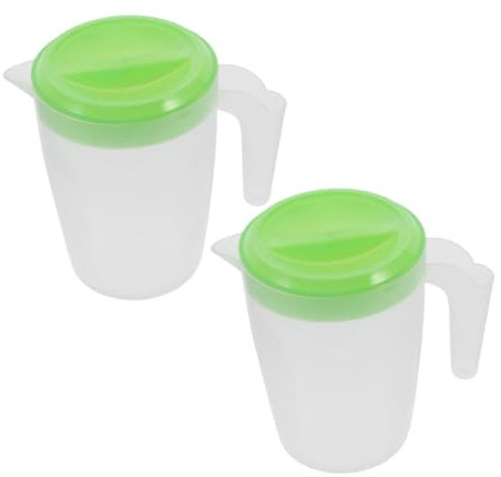 Ciieeo 2pièces Pichet À Boissons Plastique Avec Couvercle Pichet À Eau Froid Pichet À Jus Et Pichet À Bière Conteneur De Boisson Pour Restaurants Et Bars