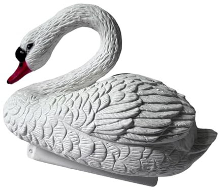 getuse Realistische schwimmende Schwanen-Dekoration für Gartenteich, Outdoor-Ornament, Schwanenfigur, Terrasse, Pool, Dekoration