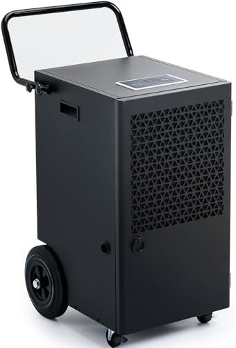 Katenpo 90L/Day Commercial Electric Dehumidifier: Portable & Smart with Pump Drainage - Rotary Compressor Controls Damp/Mould for Basements/Rooms/Garage Energy Efficient for Home/Apartments/Warehouse