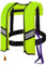 Giubbotto di salvataggio automatico per adulti, gilet di salvataggio gonfiabile automatico con fibbia regolabile, con strisce riflettenti e fischio (Verde fluorescente)