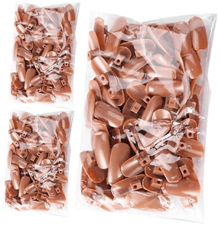 TOYZFRIENDY 300 Stück Übungs Kunstnägel aus Kunststoff Glatte Oberfläche Langlebig Realistische Form Maniküre Übungsnägel für Nailart Anfänger und Profis Nagelkunst Training Zubehör