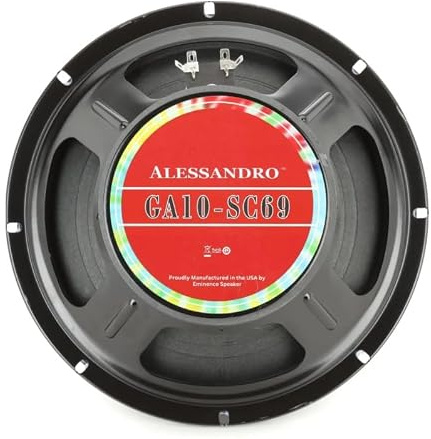 Eminence 10-inch Guitar Speaker – 40W 16 Ohm Vintage Tone Driver for Classic Rock – Clear Mids, Natural Breakup, British Amp Sound Speakers for Combo Amps, Cabs, and Tube Rigs - GA10-SC69-16