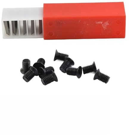 Moliuoly 10 Stück 15x15x2,5mm HM-Wendemesser für Holz Spiralhobelkopf, 4 Schneiden 30° Winkel, Quadratische Fräseinsätze für Drechseln, Hobeln von Hartholz, Weichholz, MDF und Spanplatten