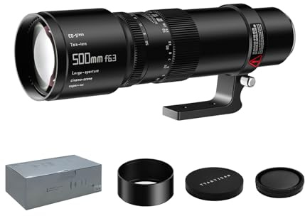 TTARTISAN 500 mm F/6,3 teleobjektiv för Sony E-Mount fullformat, manuellt fokus Prime superteleobjektiv (E-fattning)