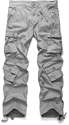 OCHENTA Men's Casual Military Army Camo Combat Trousers,Wild Cargo Pants with 8 Pockets (Size 29-44)