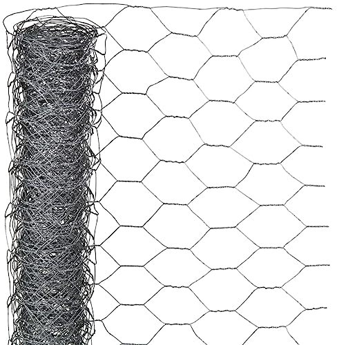 Maschendraht, H1 x L10 m, sechseckiger Stahl, verzinkt, 40 mm
