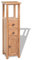 Festnight Eckschrank Massiv Eiche 26x26x94 cm Braun