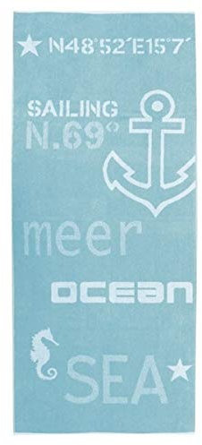 framsohn Strandtuch Liegetuch Nautic 75 x 180 cm Türkis
