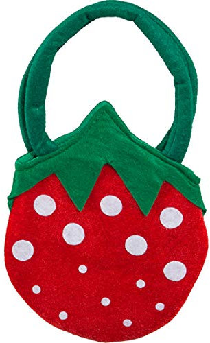 NET TOYS Märchenhafte Handtasche für Damen | 23 x 20 cm | Verspieltes Mädchen-Accessoire Erdbeere | Perfekt geeignet für Kinder-Karneval & Fasching