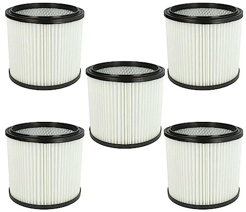 vhbw 5x Faltenfilter kompatibel mit Hoover S 4348, S4320 Zentralfilter, S 4320 Zentralfilter Staubsauger - Filter, Patronenfilter, weiß