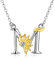 Sonnenblumen Geschenke f¨¹r Frauen Sterling Silber Initial Alphabet Buchstabe M Anh?nger Sonnenblumen Halskette Geschenke f¨¹r Frauen M?dchen