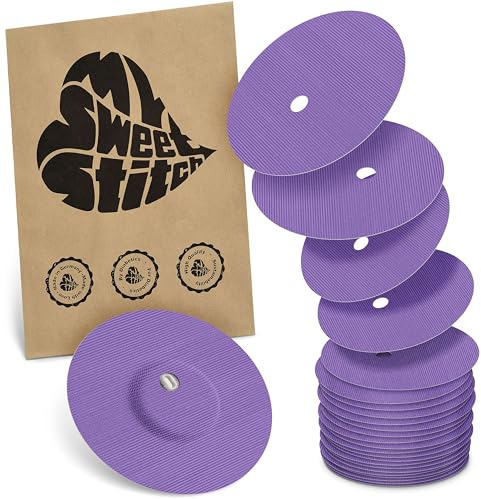 MySweetStitch - 25 x FreeStyle Libre 3 cerotti sensore, Overpatch rotondo Ø 60mm, con foro di ventilazione, cerotto impermeabile, traspirante, delicato sulla pelle, Viola