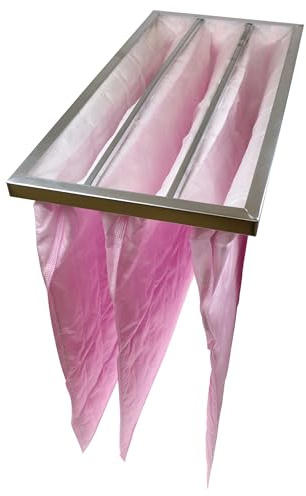 vhbw Taschenfilter für Klima und Lüftungsanlagen - Filter F7 | 28,7 x 59,2 x 60 cm, Rosa
