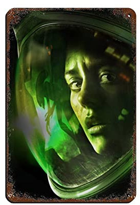 RIELLI Alien Isolation Game 3 Retro Poster Metall Blechschild Chic Art Retro Eisen Malerei Bar Menschen Höhle Cafe Familie Garage Poster Wanddekoration 20 x 30 cm