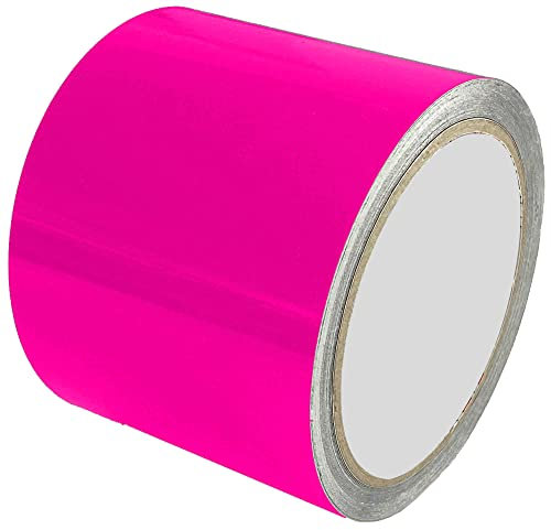 INDIGOS UG - Zierstreifen 10m x 8cm - pink glänzend - Auto Motorrad Boot Modellbau - Dekorstreifen Seitenstreifen Klebestreifen - Tuning - Car Wrapping Autofolie Zierleisten