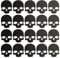 20x Reflektoraufkleber, Reflexsticker reflektierende Aufkleber schwarz Reflektor reflector Reflex Skull Bones Totenkopf Skelett Reflective x Fahrrad Bike Fahrrad Aufkleber xx Auto Aufkleber Sticker