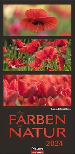Die Farben der Natur - Kalender 2024 - Weingarten-Verlag - Fotokalender mit Triplets - Wandkalender mit wundervollen Aufnahmen - 33 cm x 68 cm