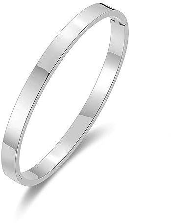 Philip Jones Stainless Steel Polished Bangle (7 Inch)
