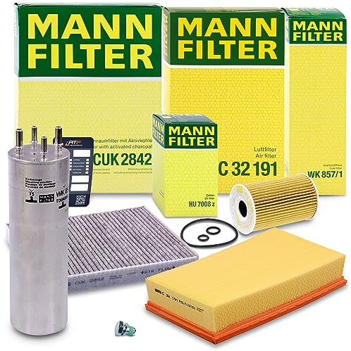 MANN-FILTER Inspektionspaket Filterset 1x Ölfilter, 1x Luftfilter, 1x | Kompatibel mit: VW MULTIVAN T5, MULTIVAN T6, TRANSPORTER T5 Bus, TRANSPORTER T5 Kasten