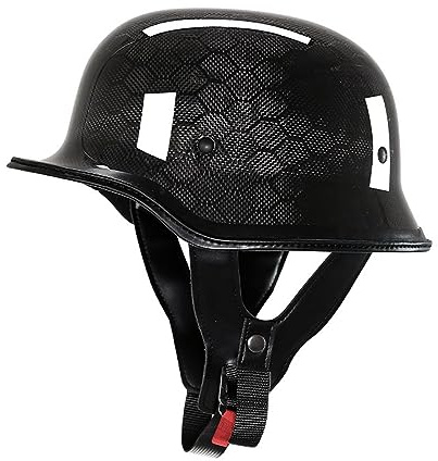 RUANLOV Halbschalenhelm Jet-Helm Helm Retro Halbhelme Motorradhelm Mit ECE Genehmigt Brain-Cap Halbschale Roller-Helm Scooter-Helm Chopper Helm FüR Erwachsene Herren Damen (B XL)