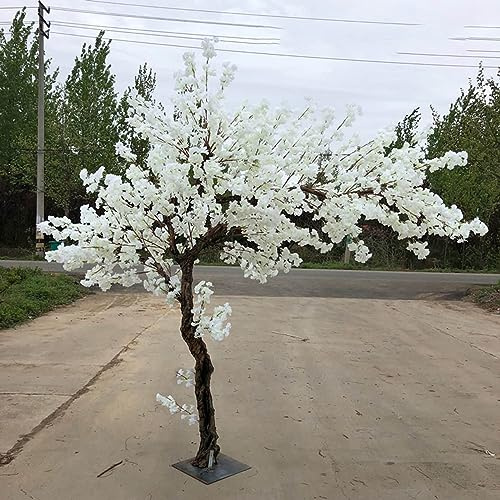 XDLYWUZIQ Weißer Kirschblüten-Baumbogen, Künstliche Sakura-Blumenbäume, Große Hochzeitsdekoration, Künstlicher Kirschbaum, Künstlicher Baum Für Die Innenlandschaft,2x1.5m/6.6x4.9ft