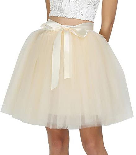 Tütü Damen, Rot Grün für Karneval Party Karneval Faschingskostüme Tutu 80er Jahre Vintage Kurz Rock Tüllrock Rosa Braun Glitzer Pailletten Abendkleider Tütü