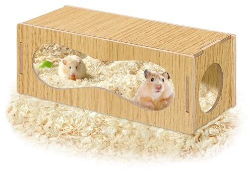 Lucxhcky Niche en bois pour hamster - Accessoire pour activités de vie, jouets et décoration - Taille S